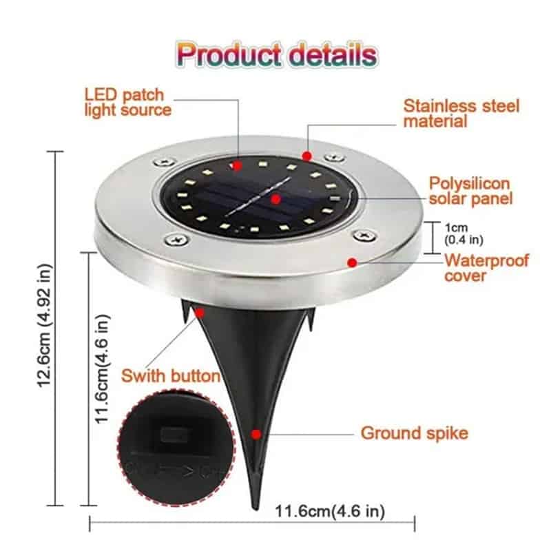 Outdoor Solar LED Disk Light | SmartLightPanel.com